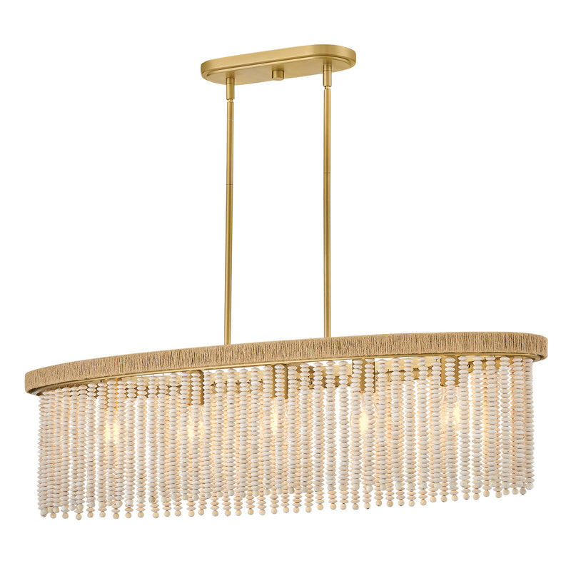Hinkley 48605LCB LED Linear Pendant, Lacquered Brass
