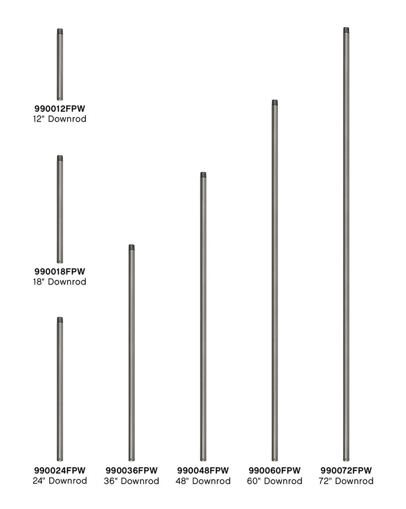 Hinkley 990012FPW Downrod, Pewter