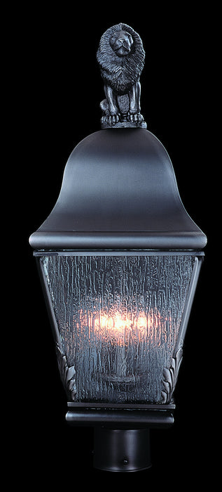 Framburg 9611 IRON Three Light Exterior Post Mount, Iron