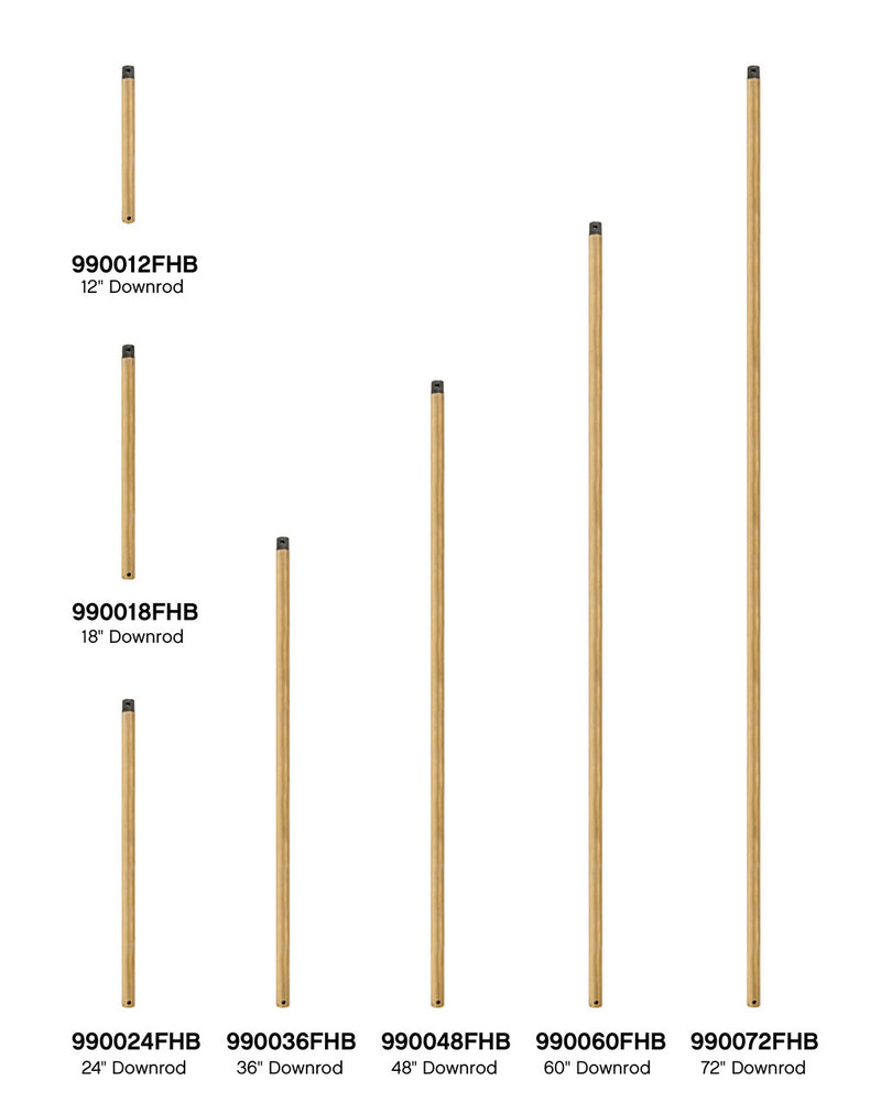 Hinkley 990060FHB Downrod, Heritage Brass
