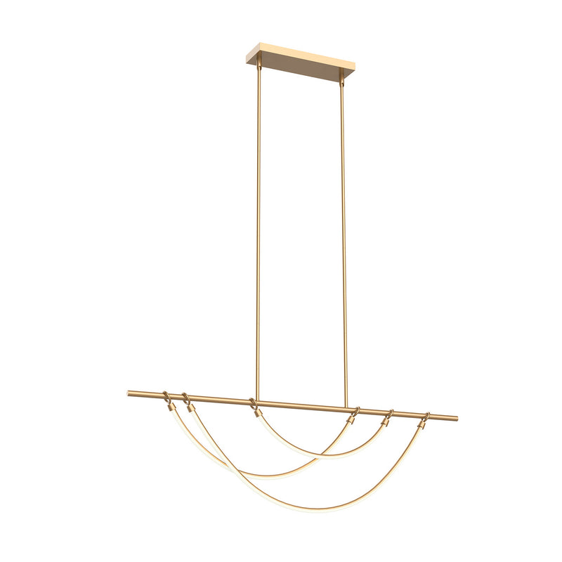 Alora LP317448VB-UNV LED Linear Pendant, Vintage Brass