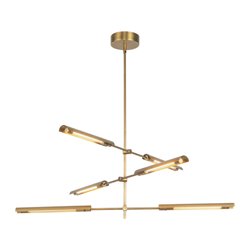 Alora MP316406VBMS-UNV LED Pendant, Metal Shade/Vintage Brass