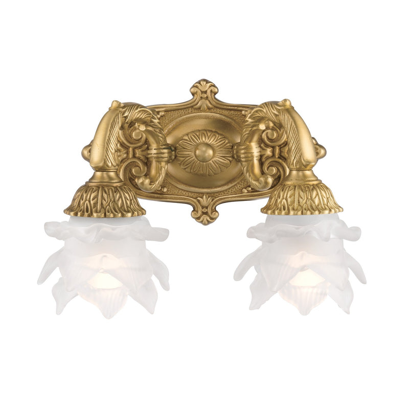 Crystorama 5222-AG Two Light Wall Sconce, Aged Brass