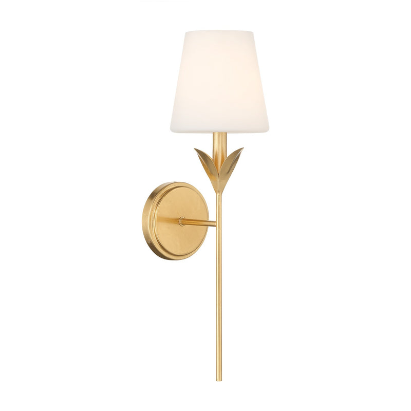 Crystorama 531-OP-GA One Light Wall Sconce, Antique Gold