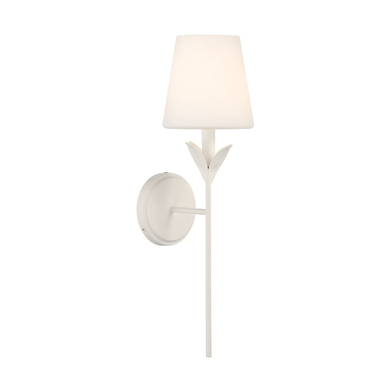 Crystorama 531-OP-MT One Light Wall Sconce, Matte White