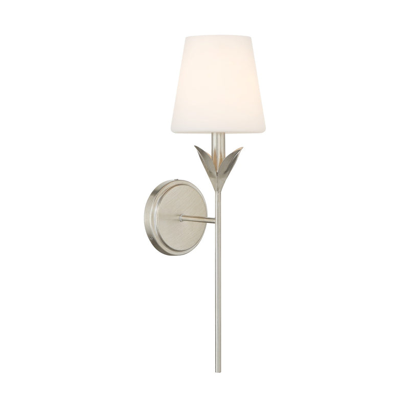 Crystorama 531-OP-SA One Light Wall Sconce, Antique Silver
