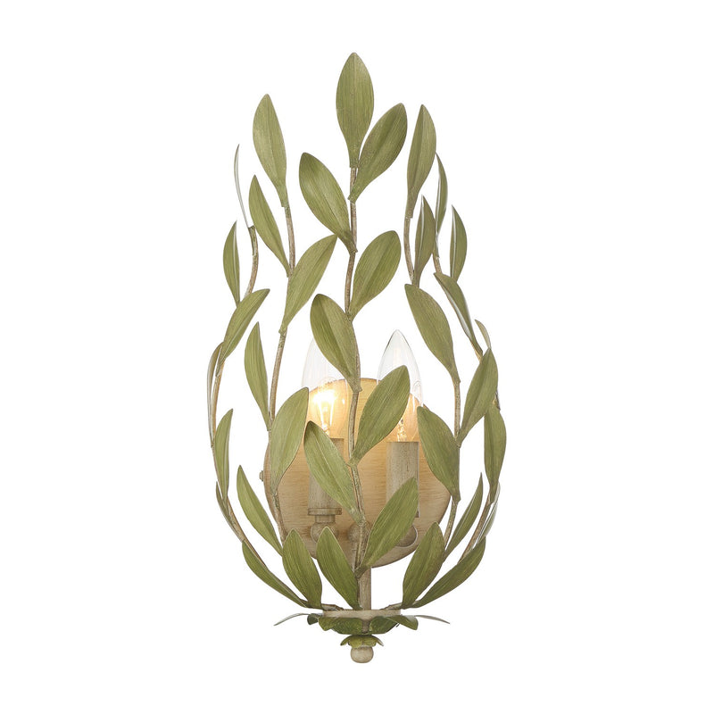 Crystorama 561-CT Two Light Wall Sconce, Champagne Green Tea