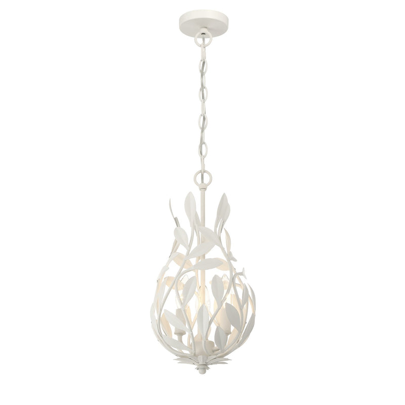 Crystorama 565-MT Three Light Chandelier, Matte White