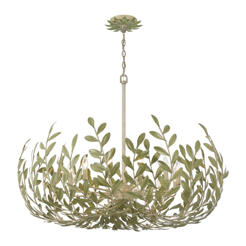 Crystorama 569-CT 12 Light Chandelier, Champagne Green Tea
