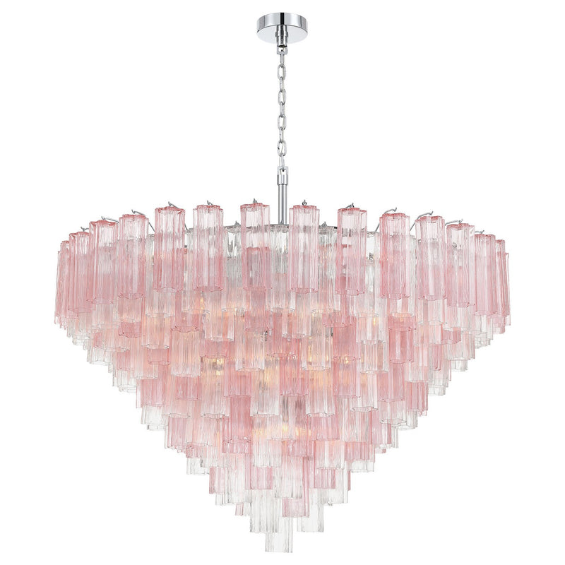 Crystorama ADD-327-CH-SP 28 Light Chandelier, Polished Chrome