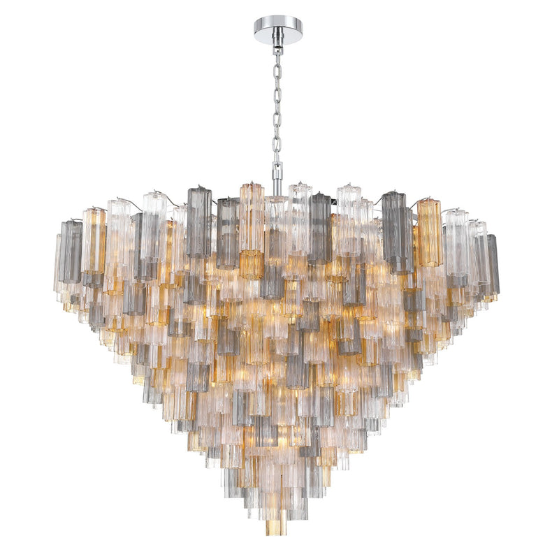 Crystorama ADD-329-CH-AU 40 Light Chandelier, Polished Chrome