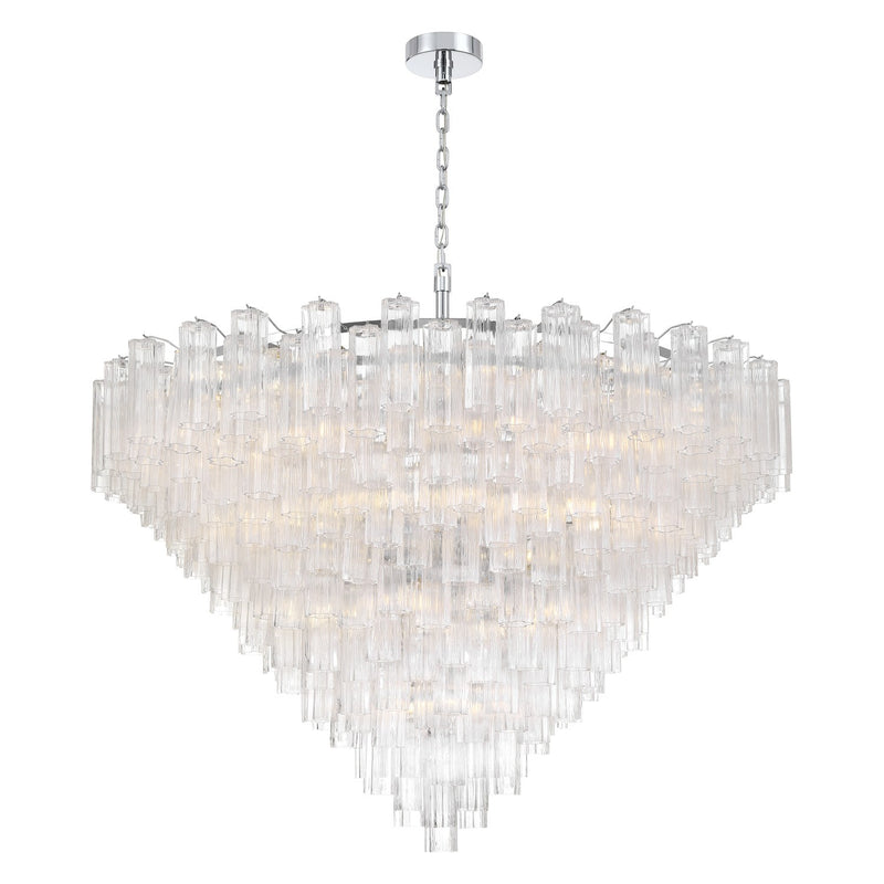 Crystorama ADD-329-CH-CL 40 Light Chandelier, Polished Chrome