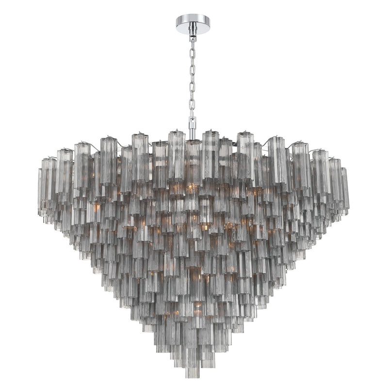 Crystorama ADD-329-CH-SM 40 Light Chandelier, Polished Chrome