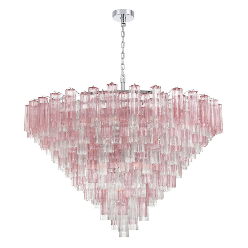 Crystorama ADD-329-CH-SP 40 Light Chandelier, Polished Chrome