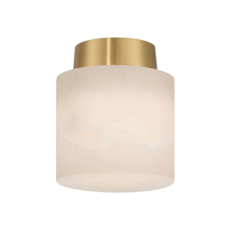 Crystorama AME-400-AG One Light Semi Flush Mount, Aged Brass