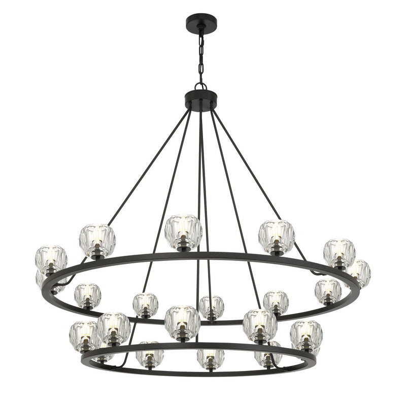 Crystorama ARA-10268-MK LED Chandelier, Matte Black