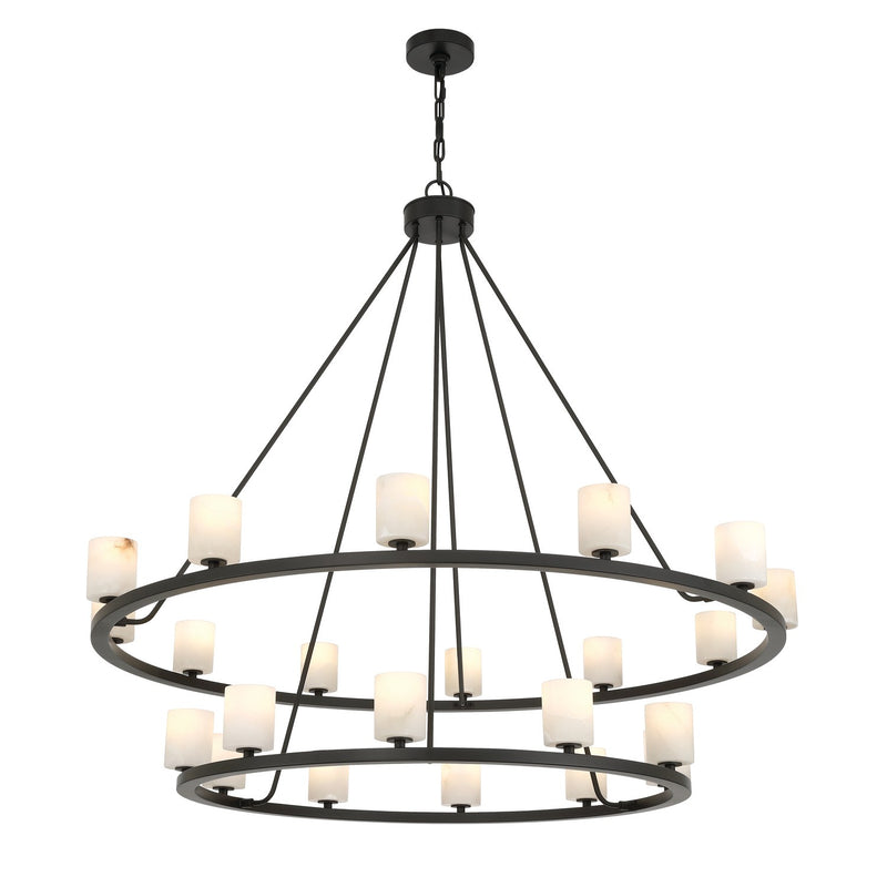 Crystorama ARA-10268-MK-ST LED Chandelier, Matte Black