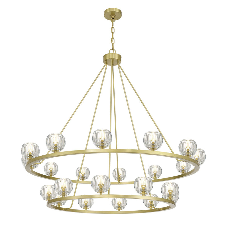 Crystorama ARA-10268-SB LED Chandelier, Soft Brass