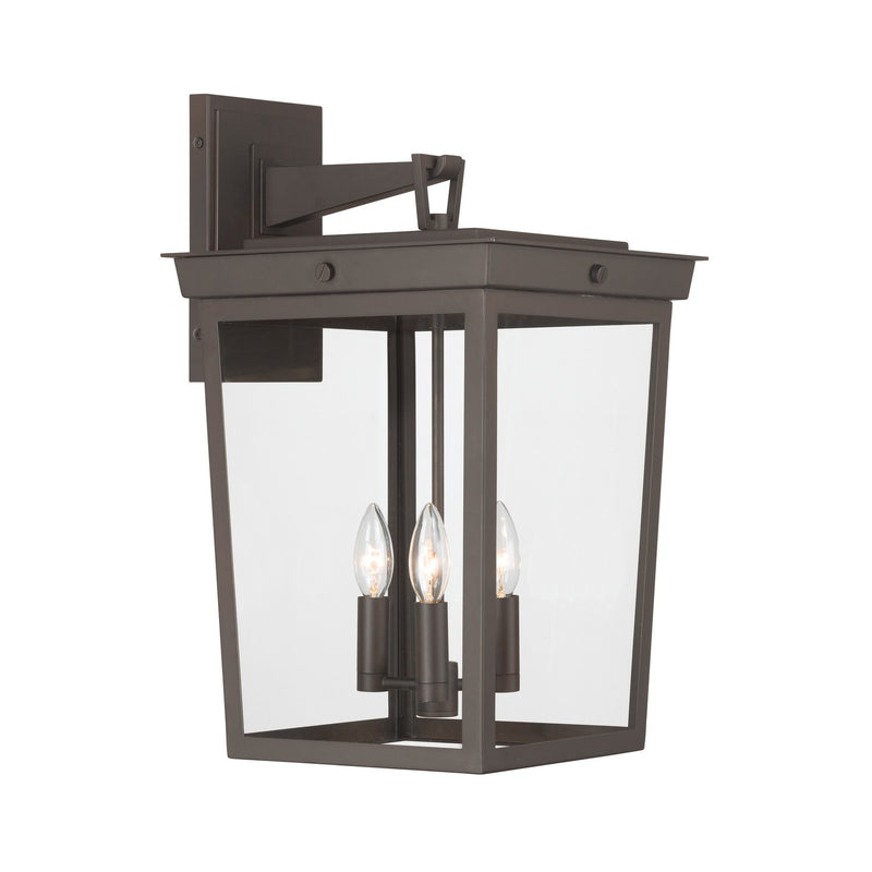 Crystorama BEL-A8063-TZ Three Light Outdoor Wall Sconce, Twilight Bronze