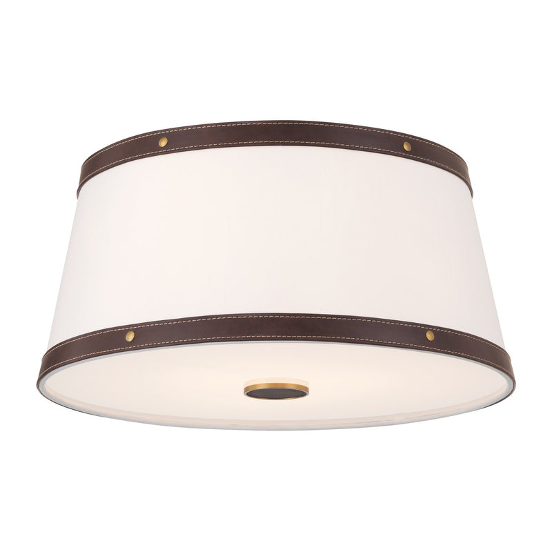 Crystorama CAL-2400-LG Three Light Flush Mount, Luxe Gold