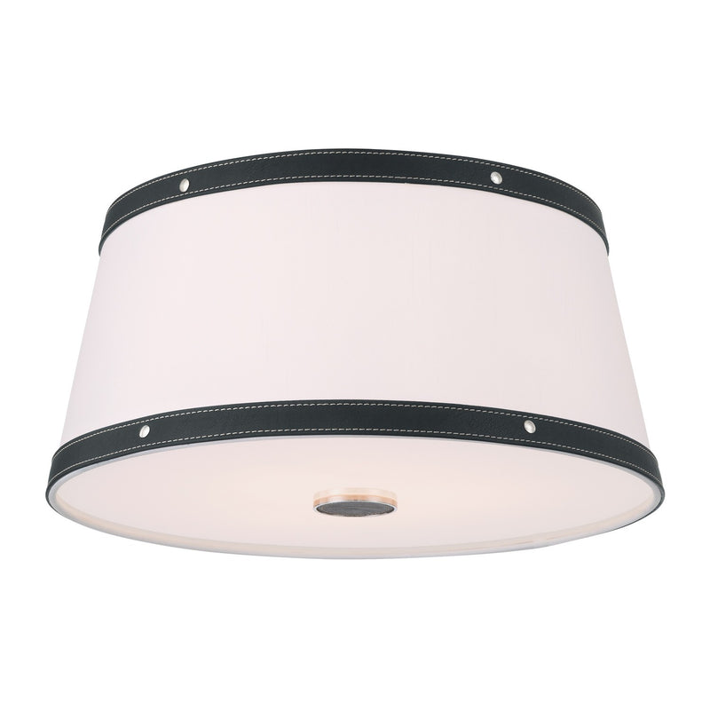 Crystorama CAL-2400-PN Three Light Flush Mount, Polished Nickel