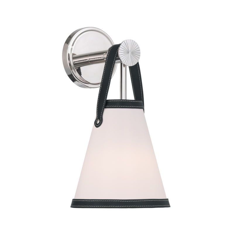 Crystorama CAL-2401-PN One Light Wall Sconce, Polished Nickel
