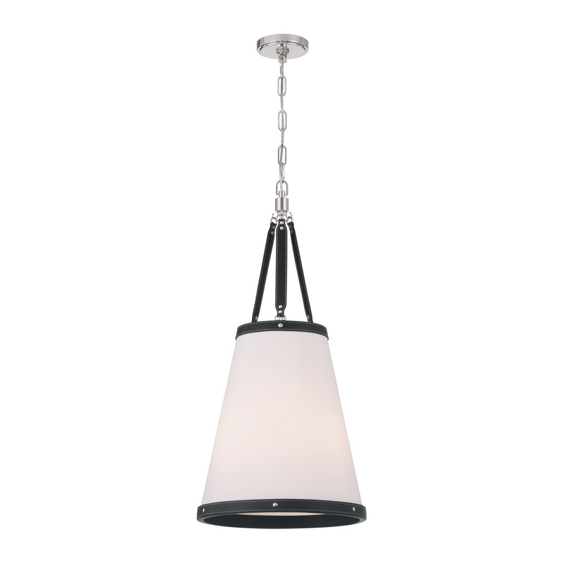Crystorama CAL-2404-PN Three Light Pendant, Polished Nickel