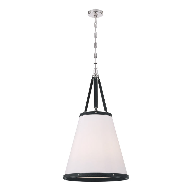 Crystorama CAL-2405-PN Four Light Pendant, Polished Nickel