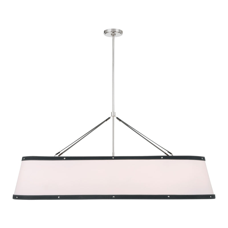 Crystorama CAL-2407-PN Six Light Chandelier, Polished Nickel