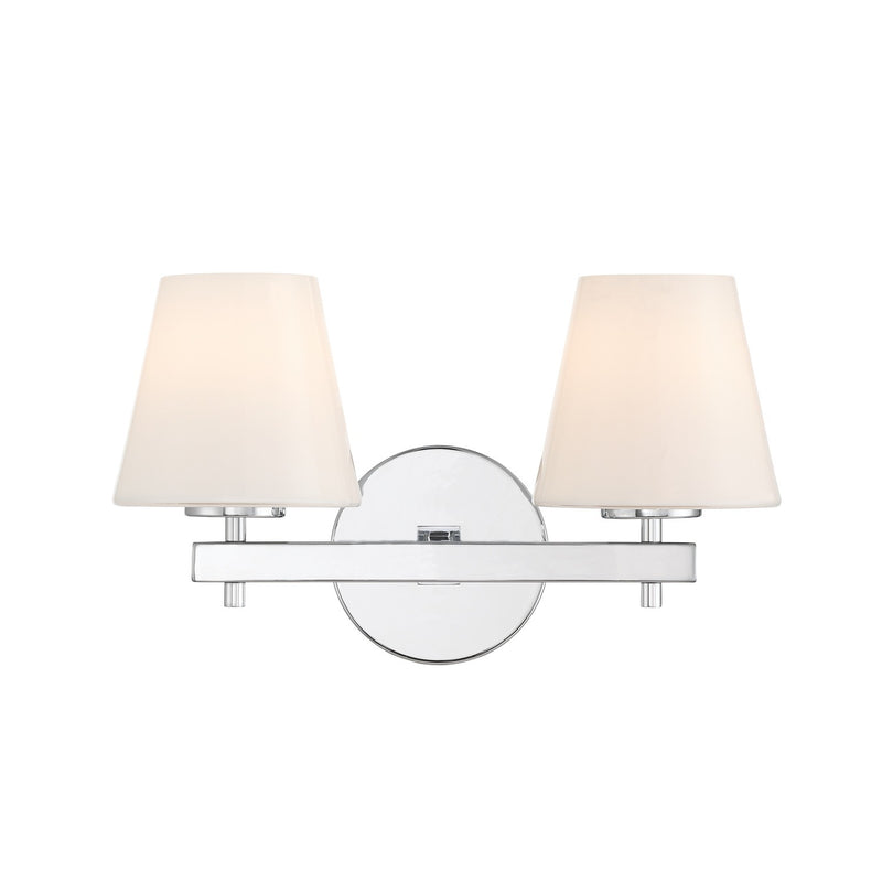 Crystorama COL-202-CH Two Light Wall Sconce, Polished Chrome