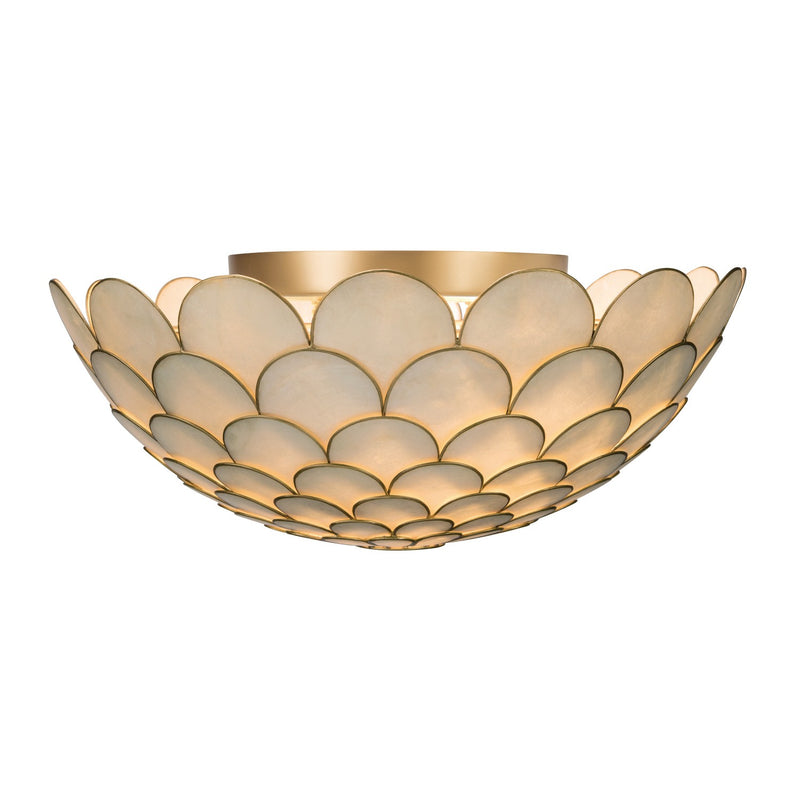 Crystorama DRB-7000-SG Three Light Semi Flush Mount, Soft Gold