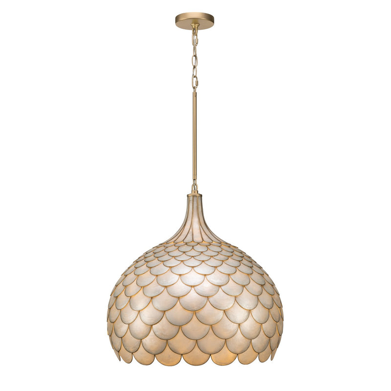 Crystorama DRB-7005-SG Five Light Pendant, Soft Gold