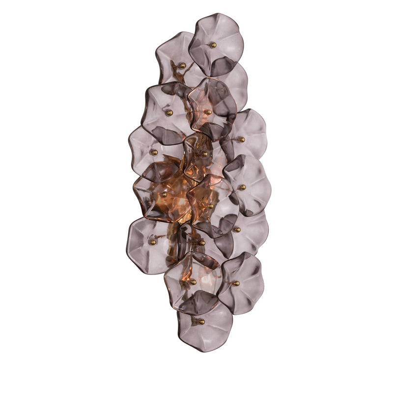 Crystorama ESM-4001-AG-SM Four Light Wall Sconce, Aged Brass