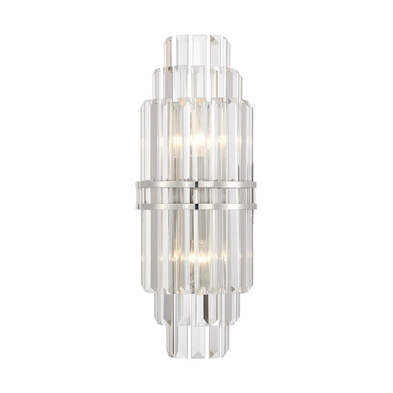 Crystorama HAY-1411-PN Two Light Wall Sconce, Polished Nickel