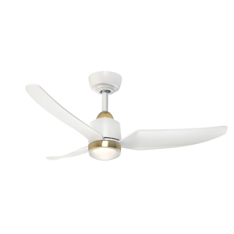 Kuzco Lighting CF72942-BG/WH-5CCT 42" Ceiling Fan, Brushed Gold/Matte White