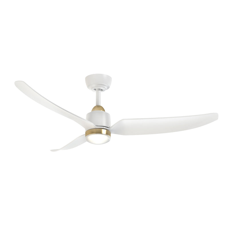 Kuzco Lighting CF72952-BG/WH-5CCT 52" Ceiling Fan, Brushed Gold/Matte White