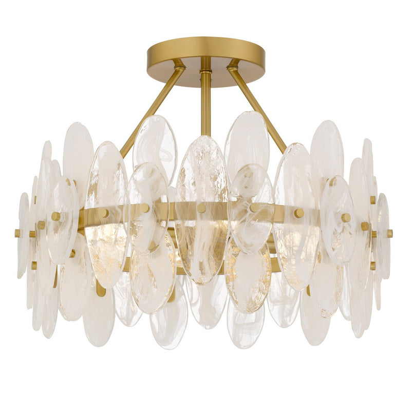 Quoizel ABI1718BRG Four Light Semi-Flush Mount, Brushed Gold