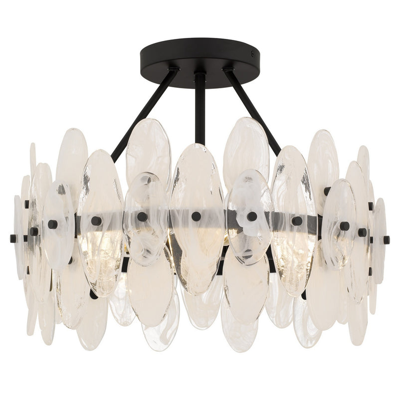 Quoizel ABI1718MBK Four Light Semi-Flush Mount, Matte Black