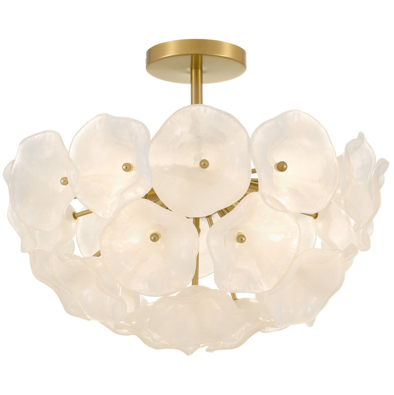Quoizel AUD1718BRG Four Light Semi-Flush Mount, Brushed Gold