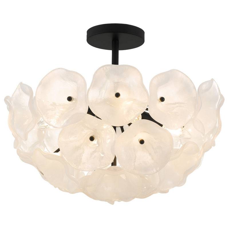 Quoizel AUD1718MBK Four Light Semi-Flush Mount, Matte Black