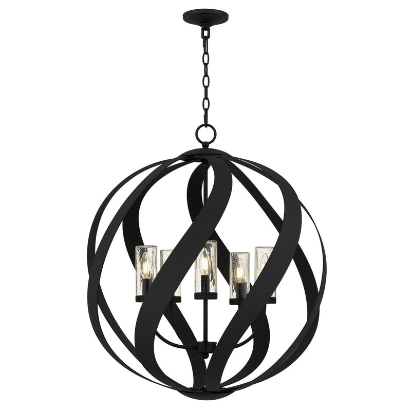 Quoizel BMS2826EK Five Light Pendant, Earth Black