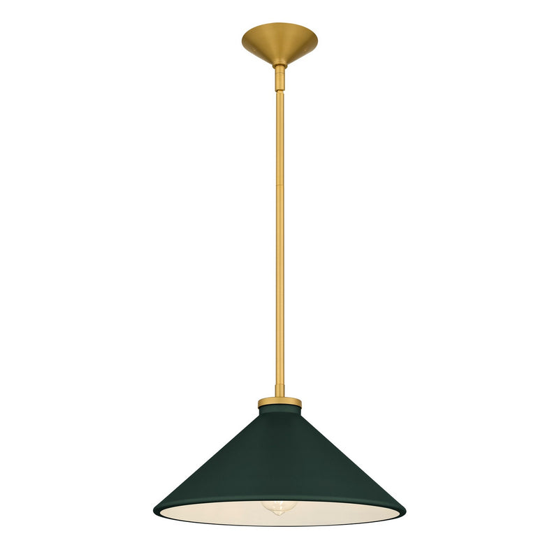 Quoizel BRADE1814BRG One Light Pendant, Brushed Gold