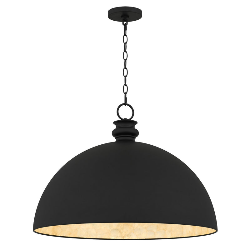Quoizel BRAY2826MBK One Light Pendant, Matte Black