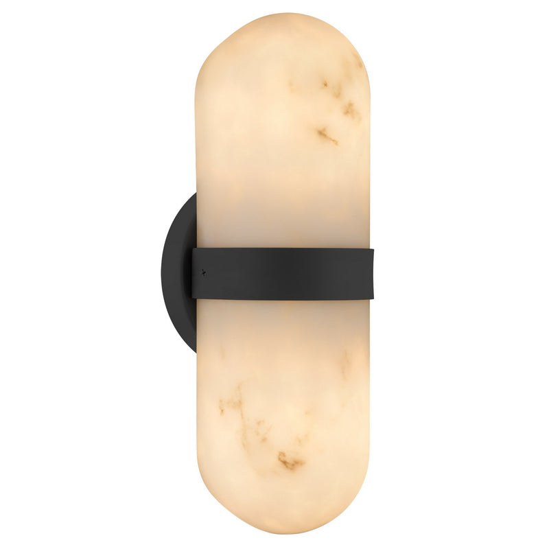 Quoizel BREE8704MBK Two Light Wall Sconce, Matte Black