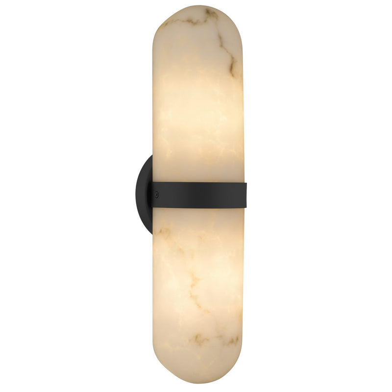 Quoizel BREE8804MBK Two Light Wall Sconce, Matte Black
