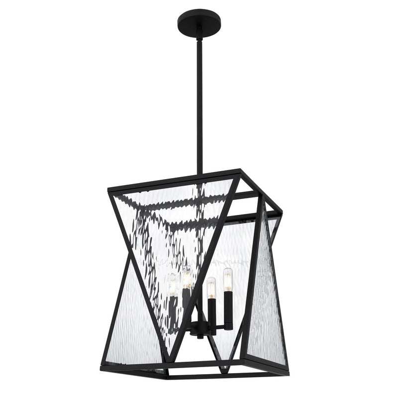 Quoizel CLO1814MBK Four Light Pendant, Matte Black
