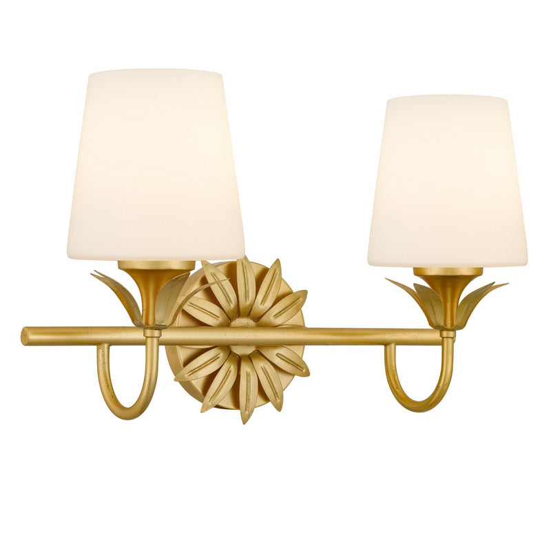 Quoizel DOT8616GFL Two Light Vanity, Gold Leaf