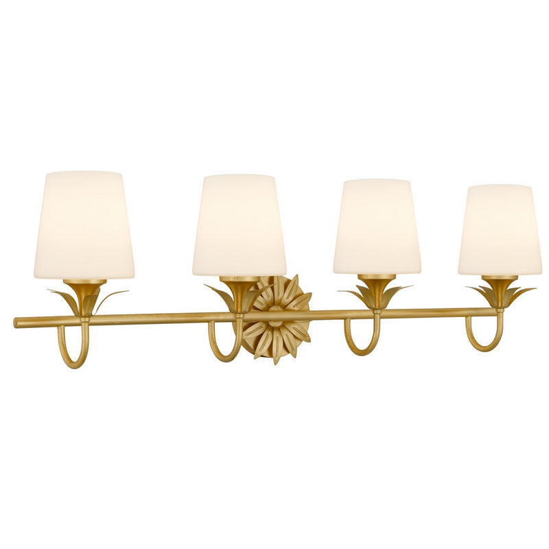 Quoizel DOT8632GFL Four Light Vanity, Gold Leaf
