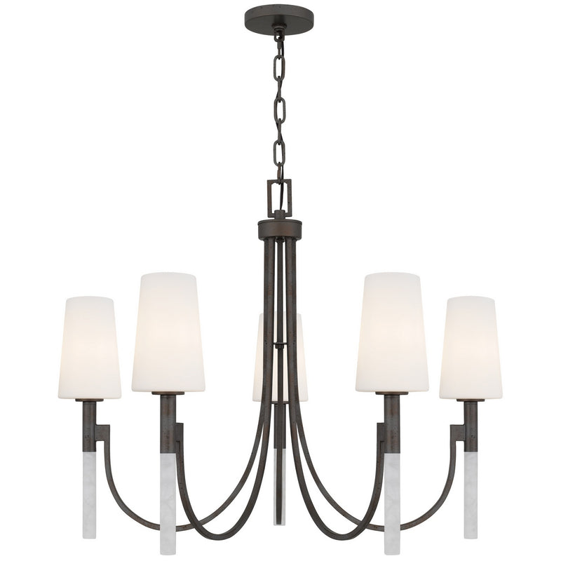 Quoizel ELOU5032IN Five Light Chandelier, Iron Gate