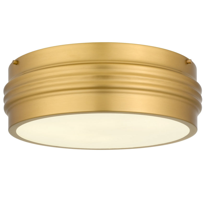 Quoizel EMM1616BRG Three Light Flush Mount, Brushed Gold